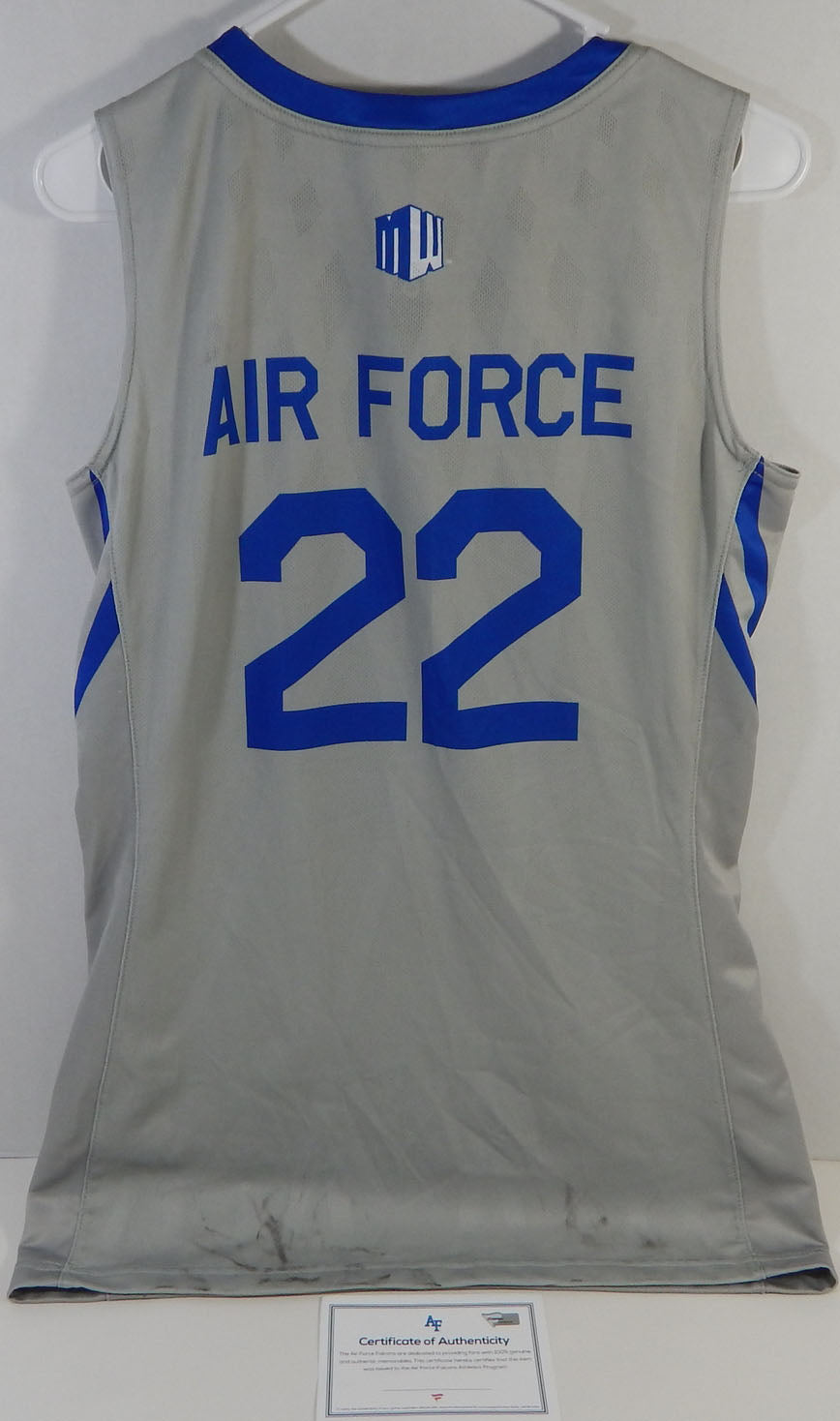 2015-16 Men's Air Force Falcons #12 Game Issued Grey Basketball Jersey M 905 Pic2