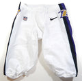 2022 Baltimore Ravens Nike On Field Team Issued Football Pants White 36 Short