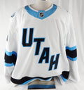 2025-26 Utah Mammoth Caleb Desnoyers #18 Game Issued White Jersey 56 DP113357
