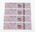 Lot of (4) 1976 Detroit Tigers vs New York Yankees 9/24/76 Full Tickets