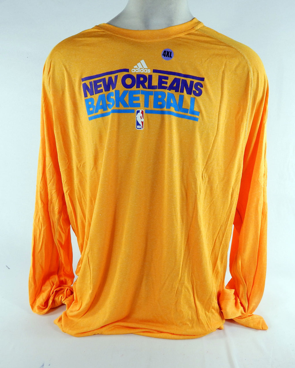 2011-12 New Orleans Hornets Team Issued Yellow LongSleeve Training Shirt 4XLT 78