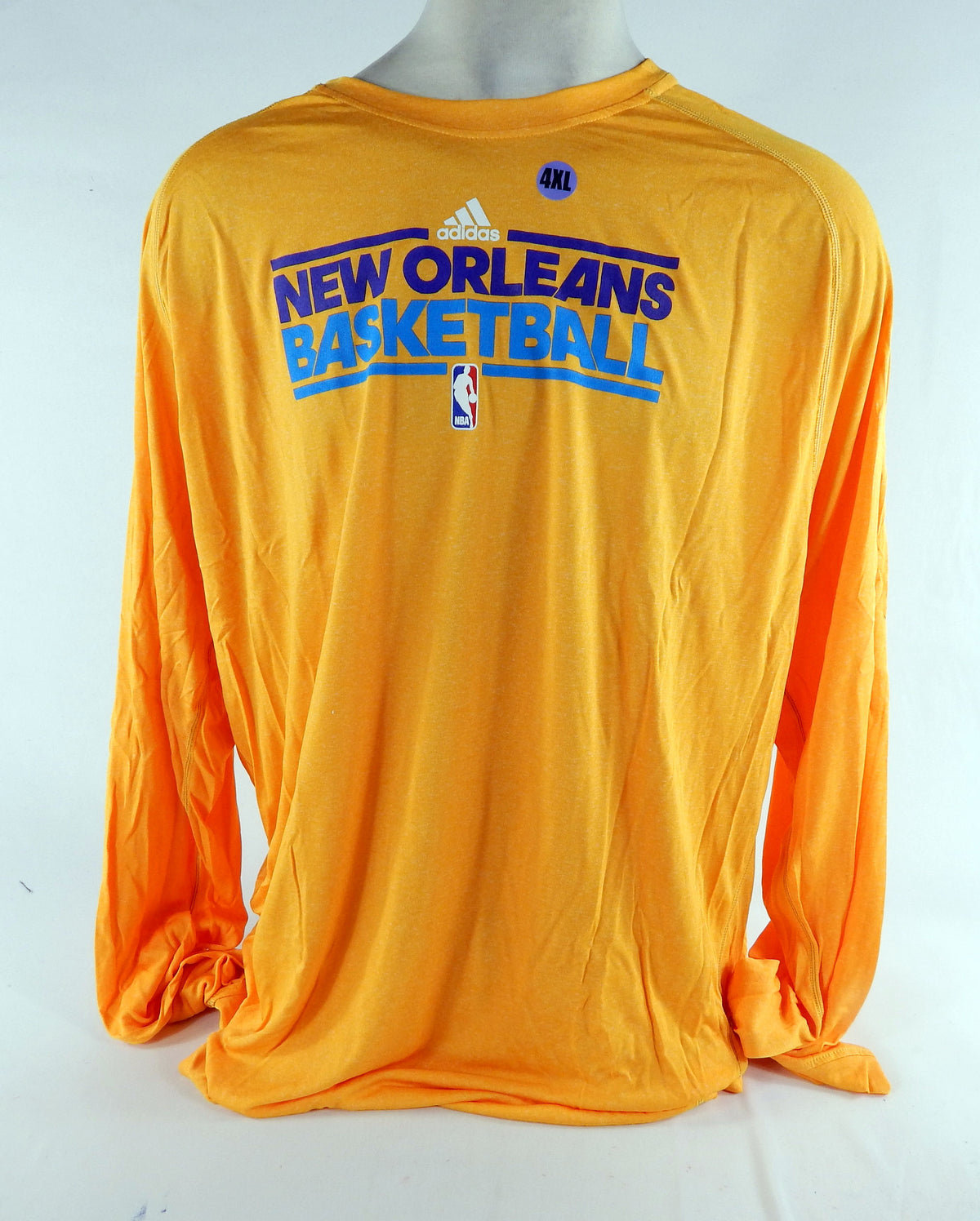 2011-12 New Orleans Hornets Team Issued Yellow LongSleeve Training Shirt 4XLT 78