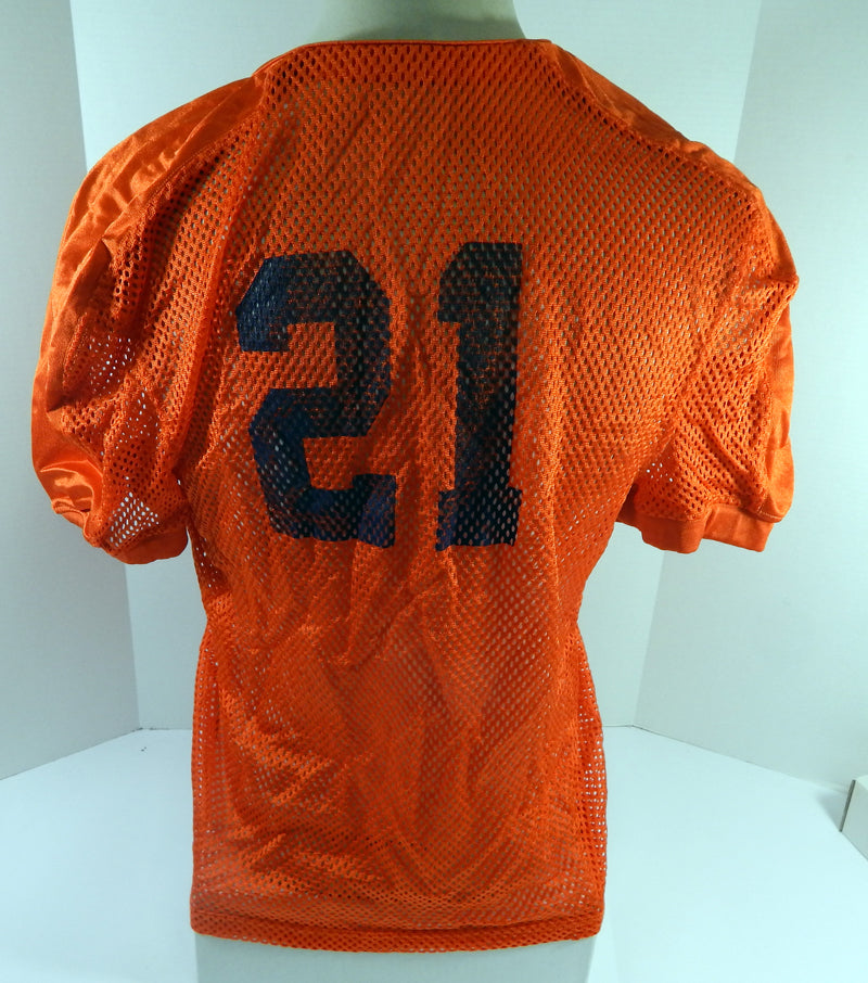 North Carolina Tar Heels UNC #21 Game Used Orange Practice Football Jersey 526 Pic2