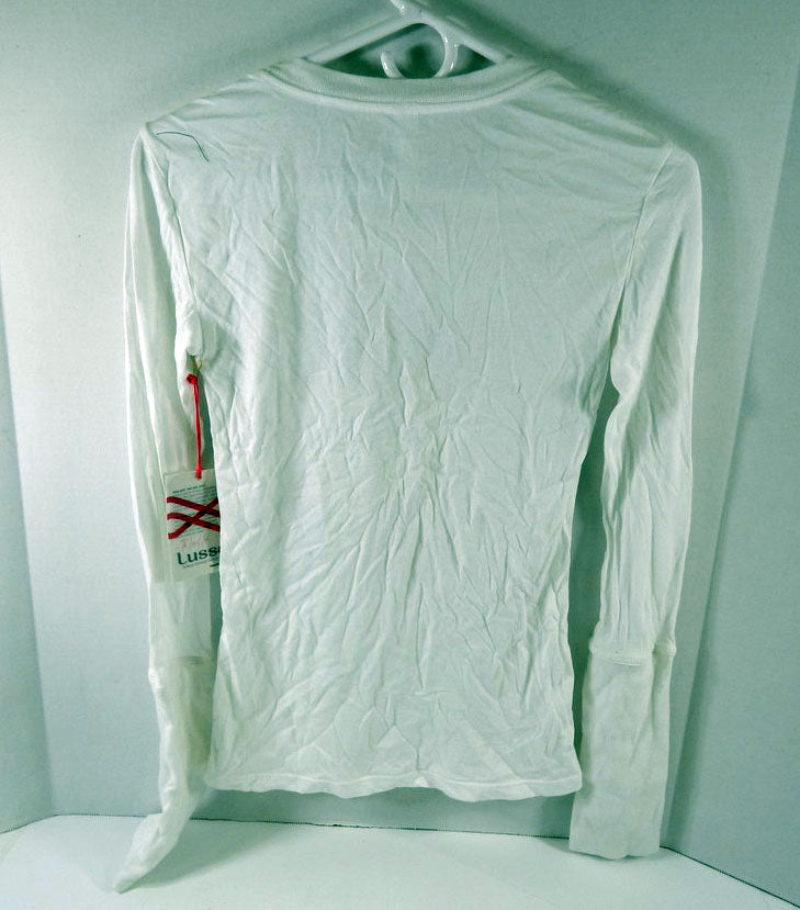 Womens Utah Jazz Authentic White Longsleeve Shirt Lusso NWT M 45S Pic2
