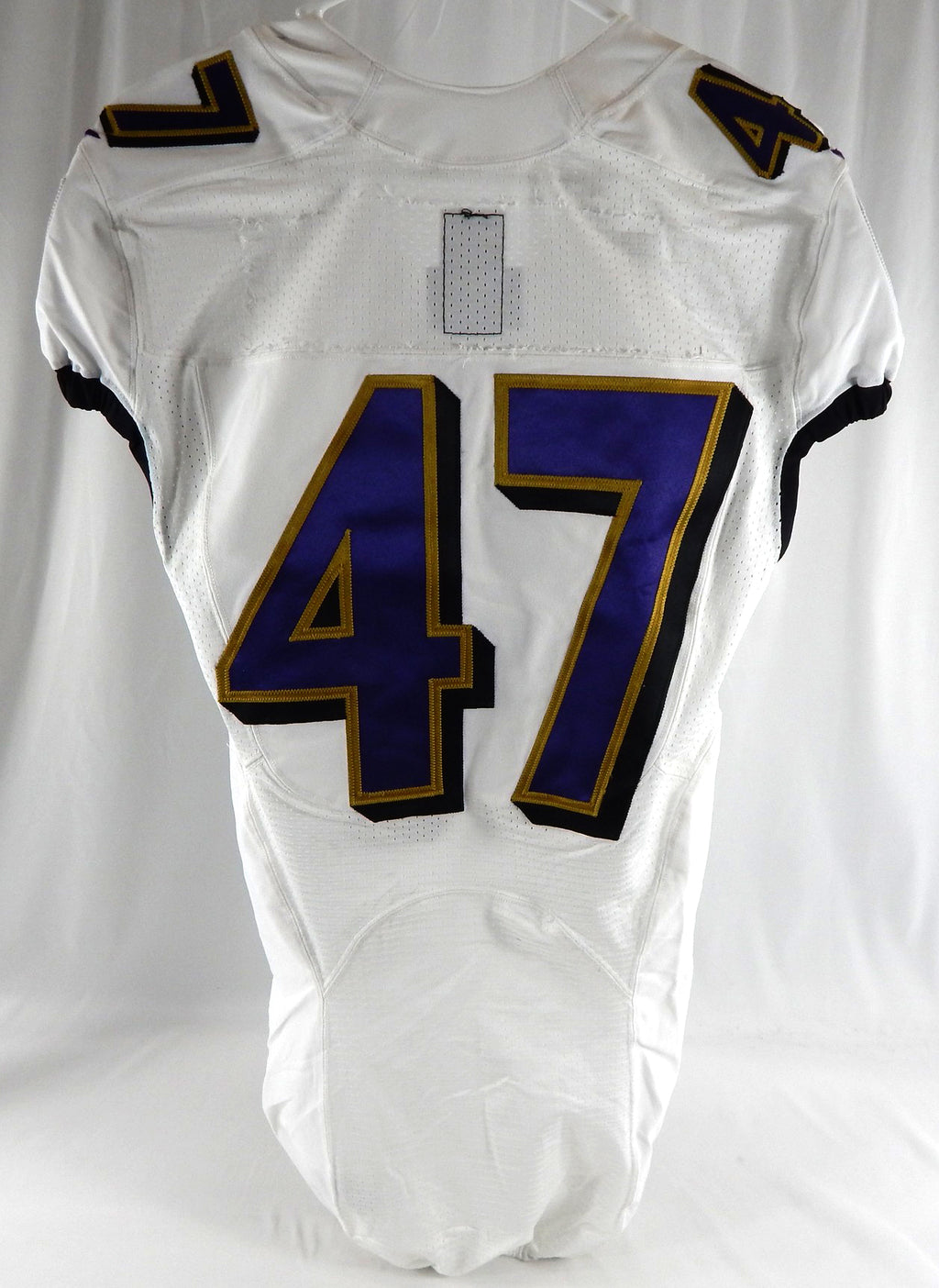 2022 Baltimore Ravens #47 Game Issued White Jersey NR R 38 688 Pic2