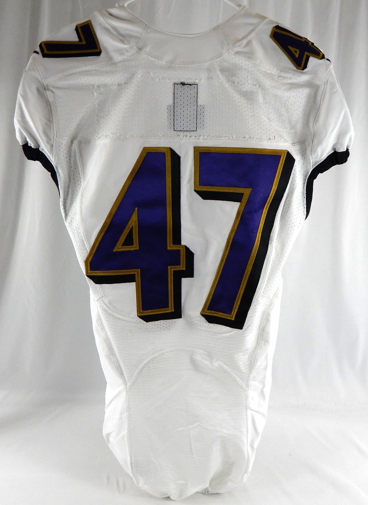 2022 Baltimore Ravens #47 Game Issued White Jersey NR R 38 688 Pic2