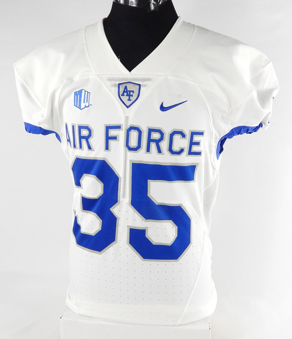 Air Force Falcons #35 Game Used White Jersey Name Plate Removed L 972