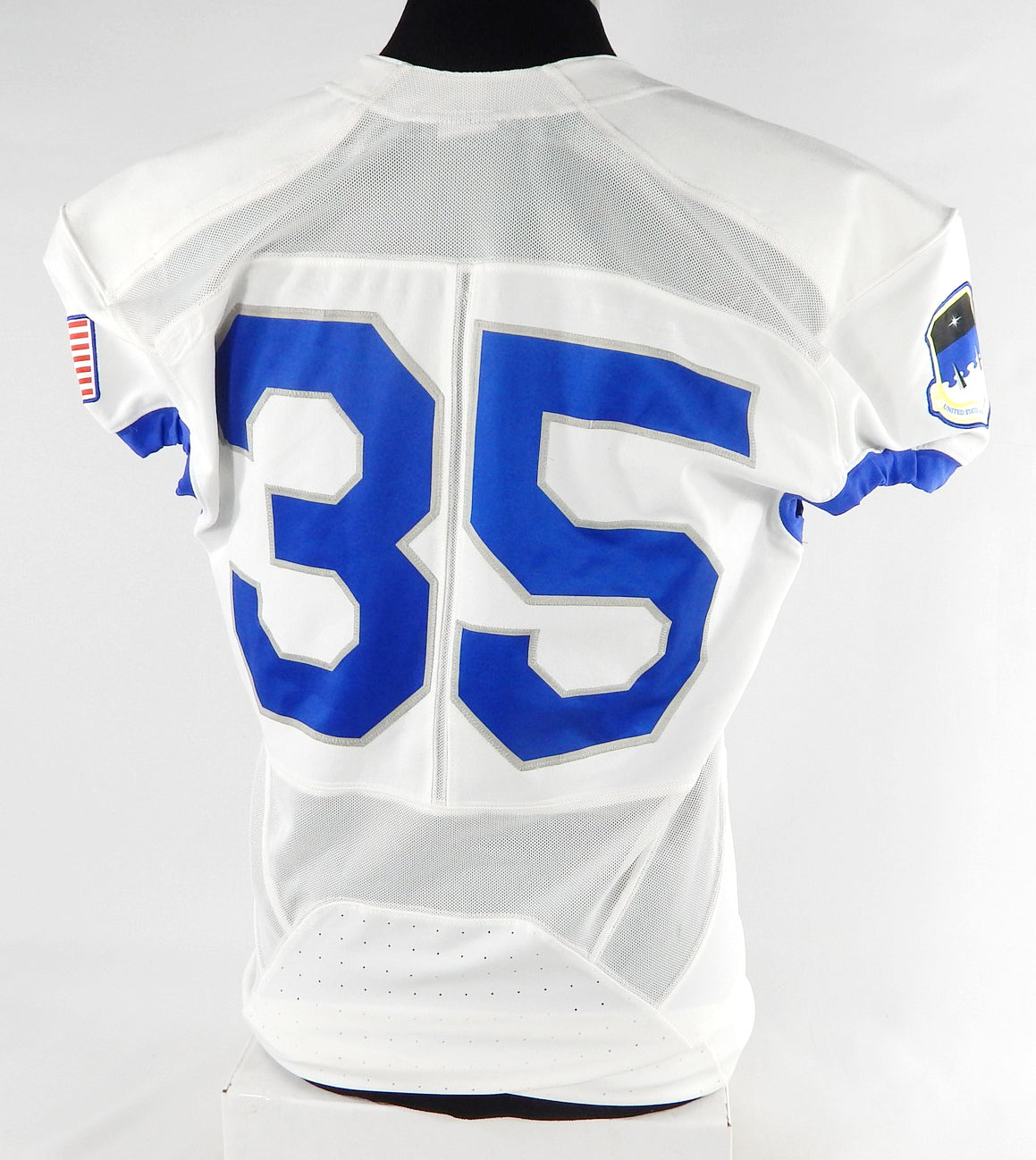 Air Force Falcons #35 Game Used White Jersey Name Plate Removed L 972 Pic2