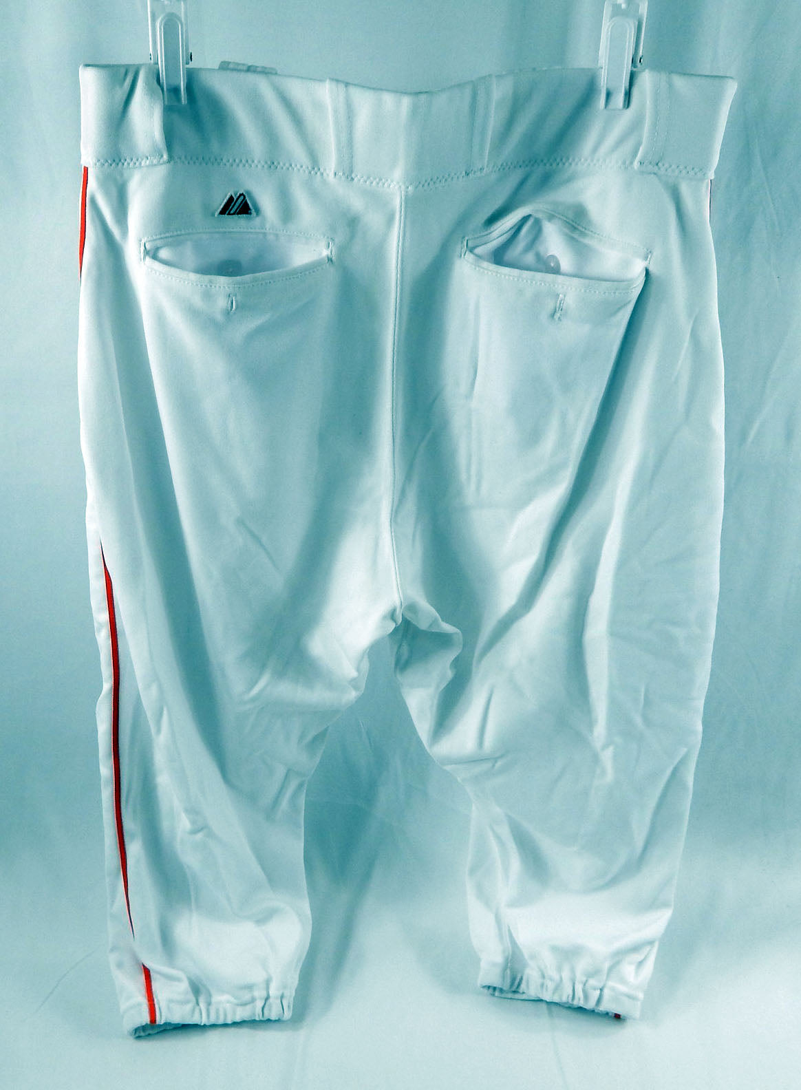 2015 Miami Marlins Brad Hand #52 Game Used White Baseball Pants 36-45 DP113545 Pic2