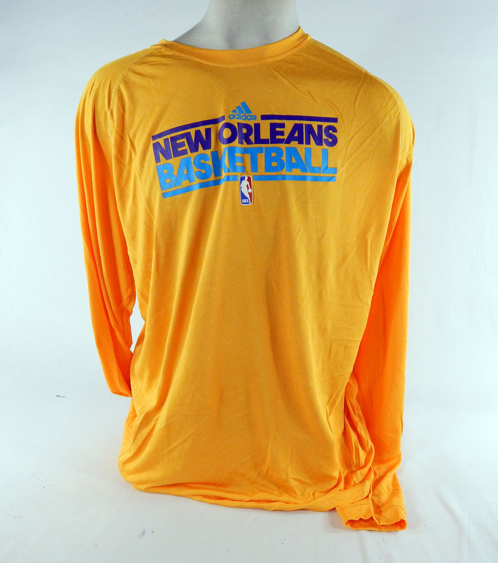 2011-12 New Orleans Hornets Team Issued Yellow LongSleeve Training Shirt 3XLT 81
