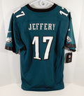 New Youth Philadelphia Eagles Alshon Jeffery #17 Green Game Jersey M Nike NWT