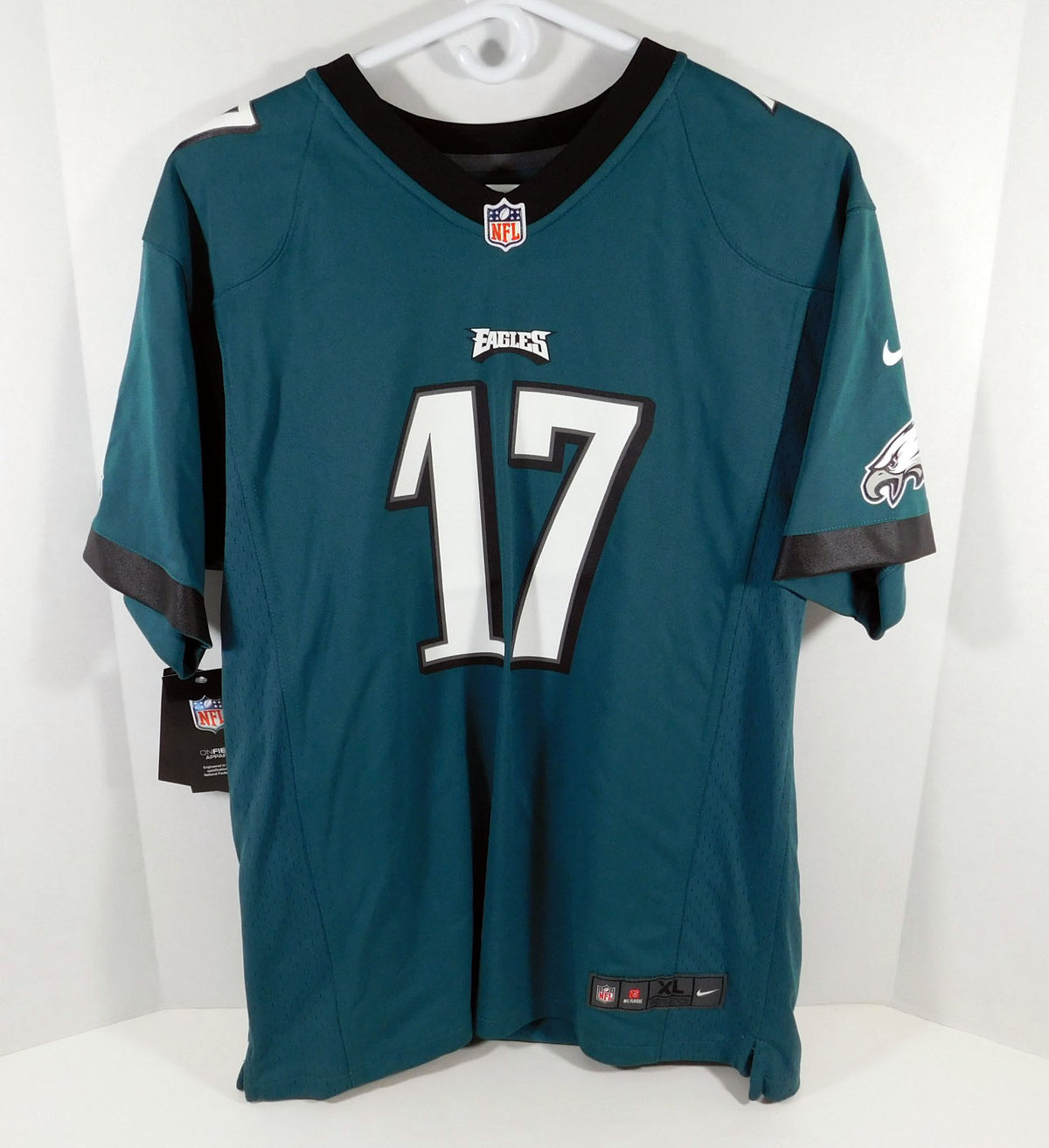 New Youth Philadelphia Eagles Alshon Jeffery #17 Green Game Jersey M Nike NWT Pic2