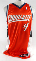 2006-07 Charlotte Bobcats Will Conroy #4 Game Issued Orange Jersey 46 002
