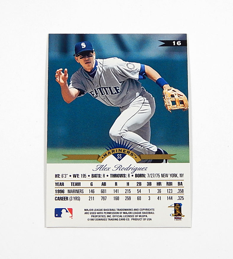 1997 Leaf Fractal Matrix Alex Rodriguez #16 Pic2
