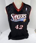 2002-03 Philadelphia 76ers Jones #42 Game Issued Black Jersey 52 DP37471
