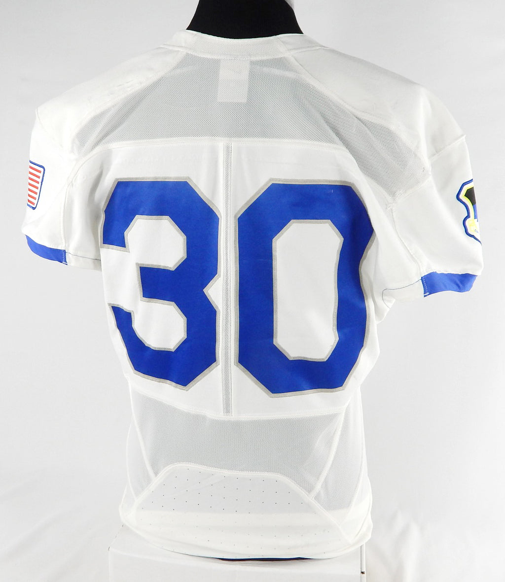 Air Force Falcons #30 Game Used White Jersey Name Plate Removed L 974 Pic2