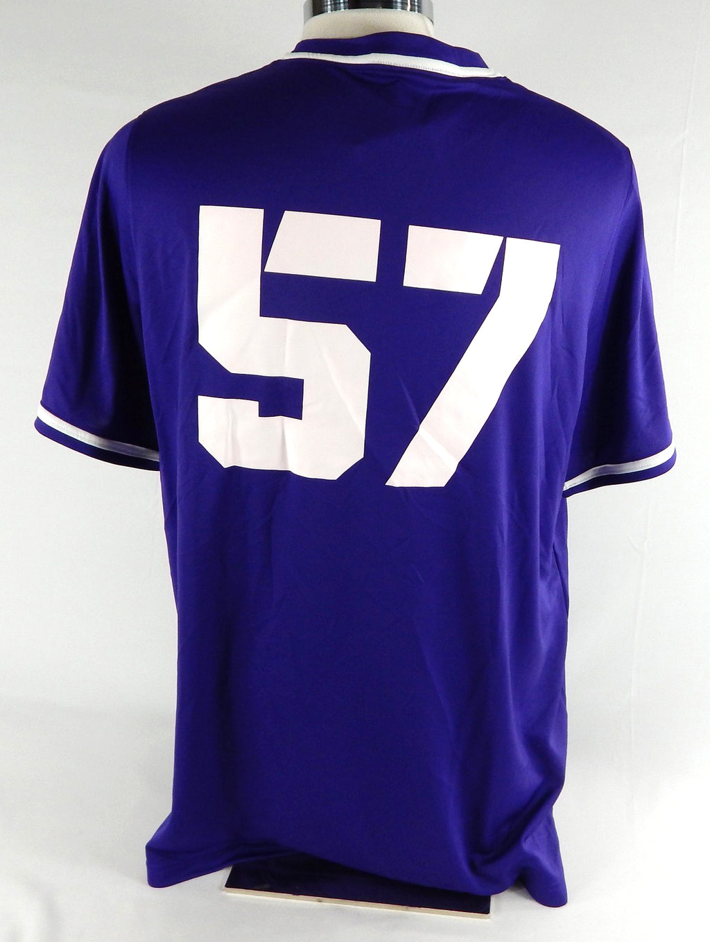 Texas Christian TCU Frogs #57 Game Issued Purple Practice Jersey Baseball XL 3 Pic2