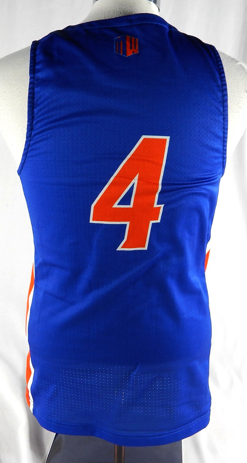 2018-19 Boise State Broncos #4 Game Issued Blue Jersey Basketball M 674 Pic2