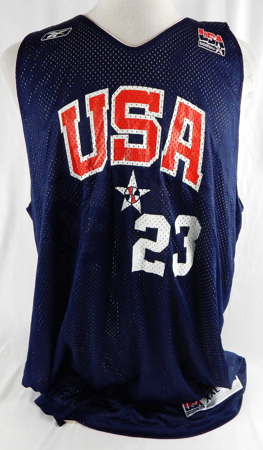 2000s Team USA Basketball #23 Game Issued Navy Practice Jersey XXL 600