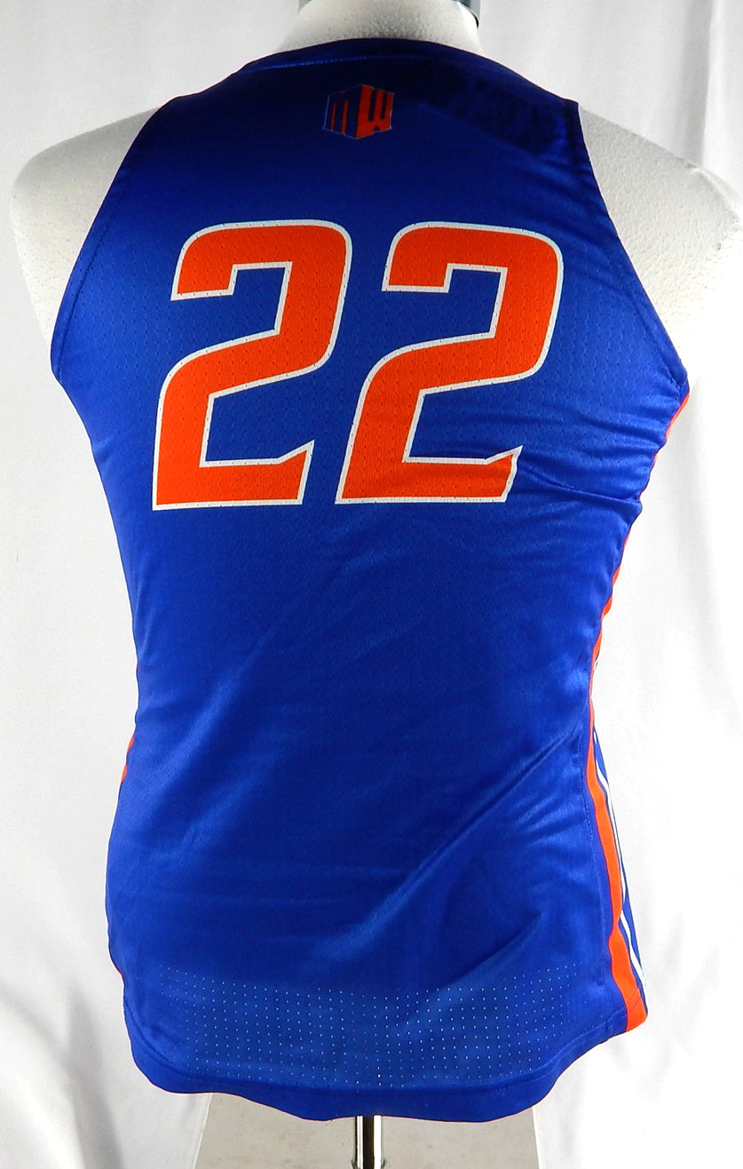 2020-21 Boise State Broncos #22 Game Issued Blue Jersey Basketball M 675 Pic2