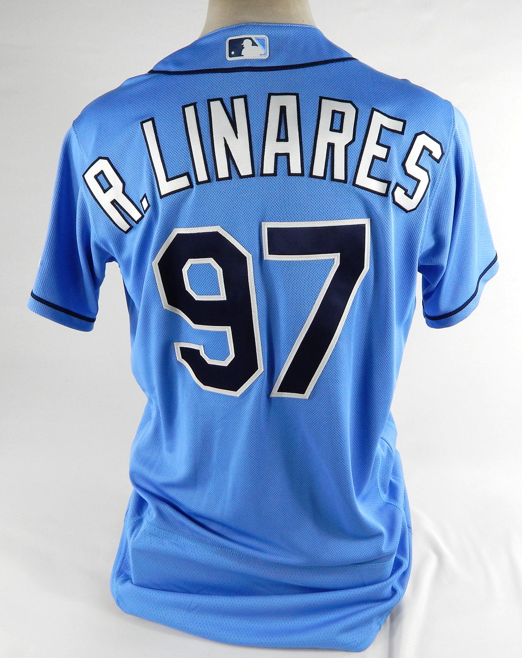 Tampa Bay Rays Rodney Linares #97 Game Issued Blue Jersey ST BP 44 DP72443