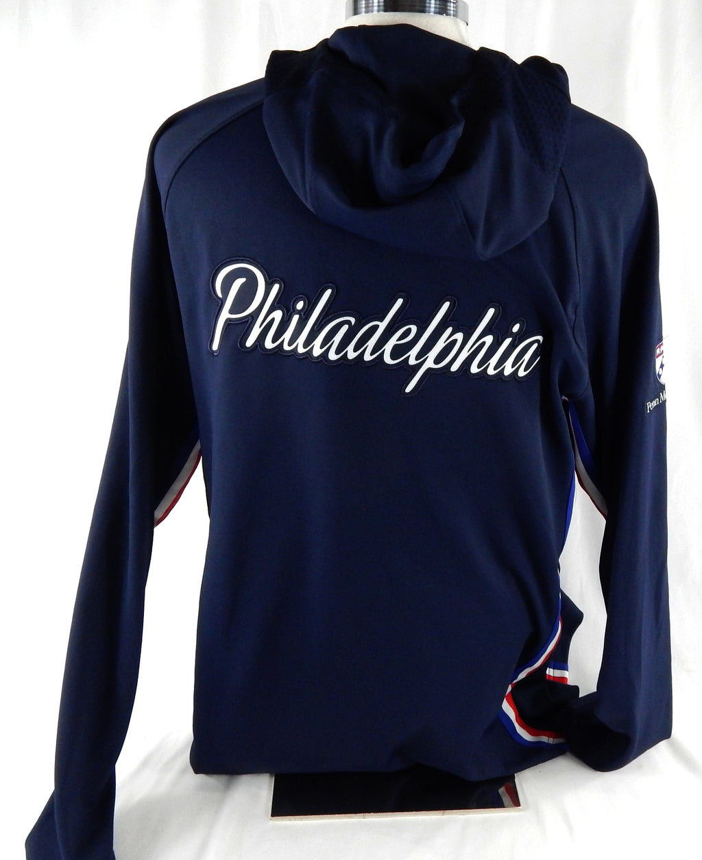 2025-26 Philadelphia 76ers Kyle Lowry #7 Game Used Navy Warm Up Jacket City 4 Pic2