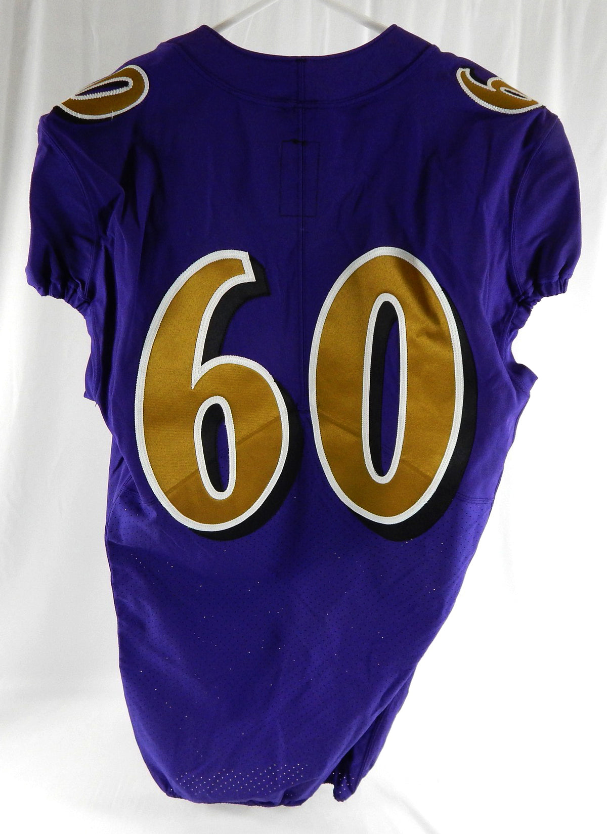 2018 Baltimore Ravens #60 Game Issued Purple Jersey Color Rush NR R 40 693 Pic2