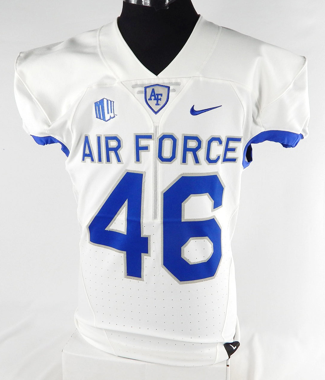 Air Force Falcons #46 Game Used White Jersey Name Plate Removed L 977