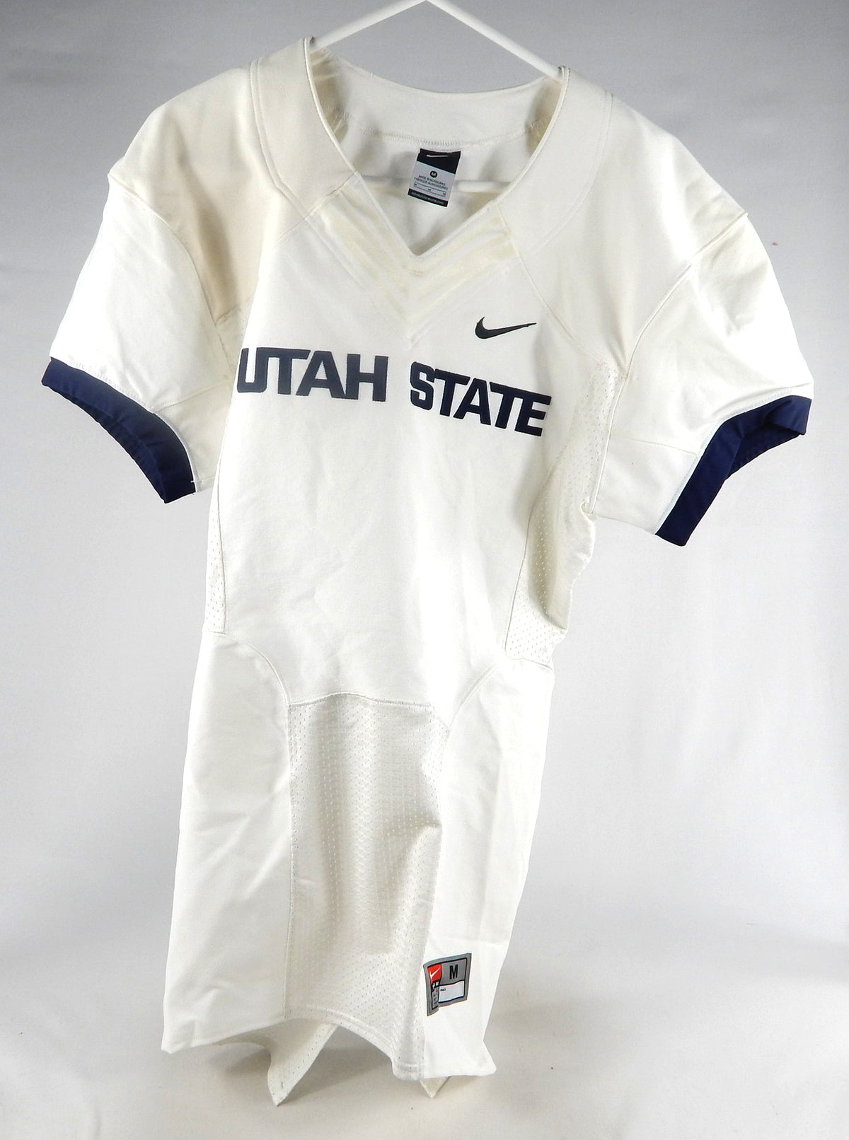 2013-15 Utah State Aggies Blank Game Issued White Jersey M 093