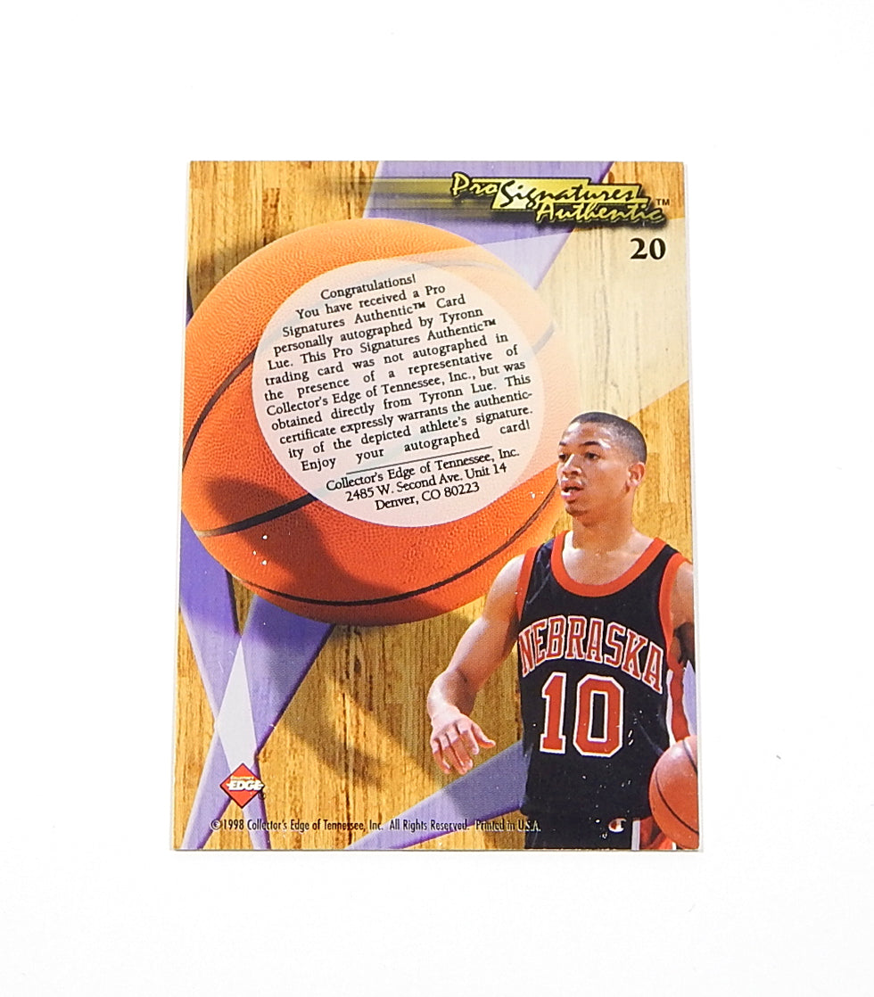 1998 Collector's Edge Impulse Pro Signatures Tyronn Lue RC #20 On Card Auto Pic2