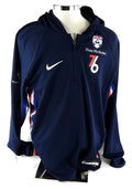 2025-26 Philadelphia 76ers Kelly Oubre Jr #9 Game Used Navy WarmUp Jacket City 5