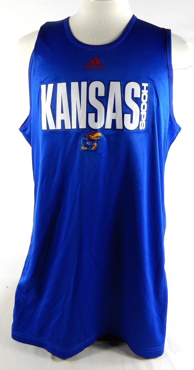 2011-12 Kansas Jayhawks Game Used Blue Practice Jersey Basketball 2XT 926