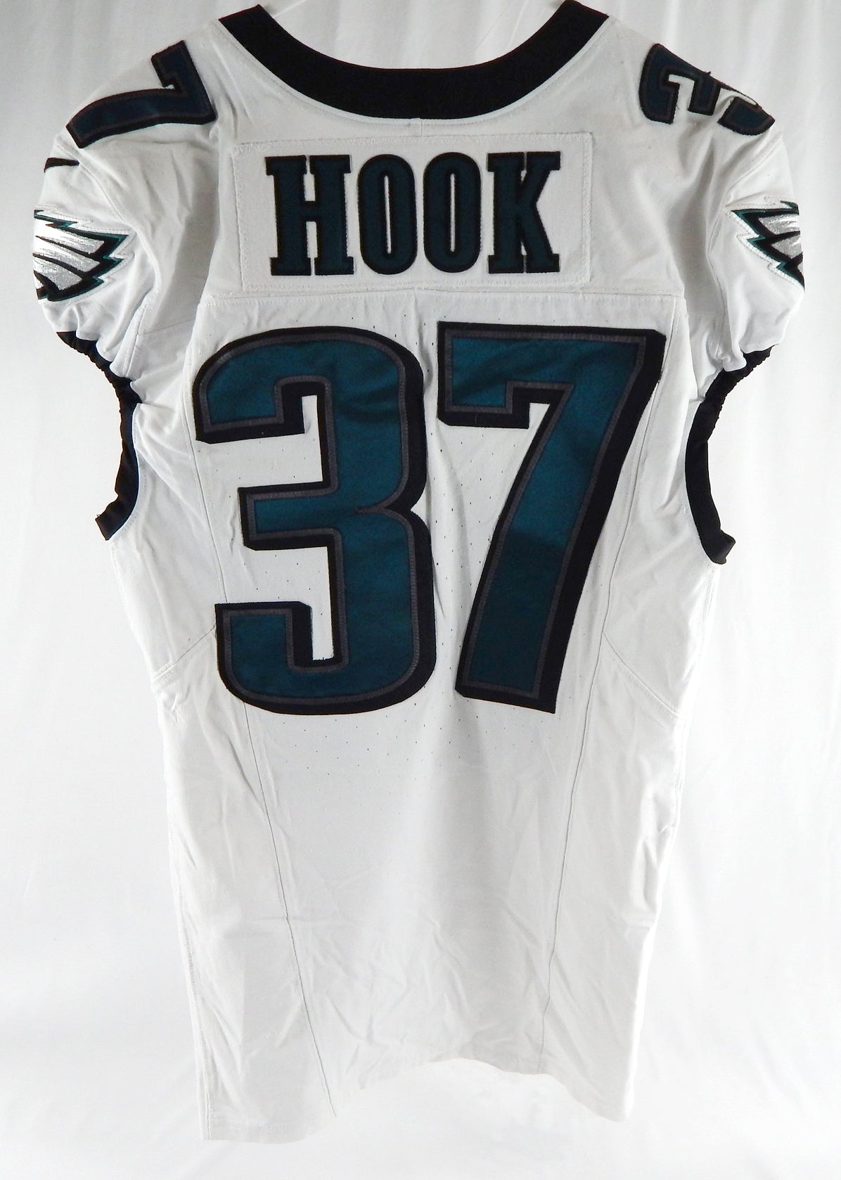 2023 Philadelphia Eagles Maxen Hook #37 Game Used White Jersey 38 958 Pic2
