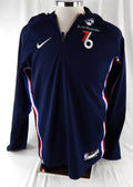 2025-26 Philadelphia 76ers Dalen Terry #14 Game Used Navy WU Jacket City 46