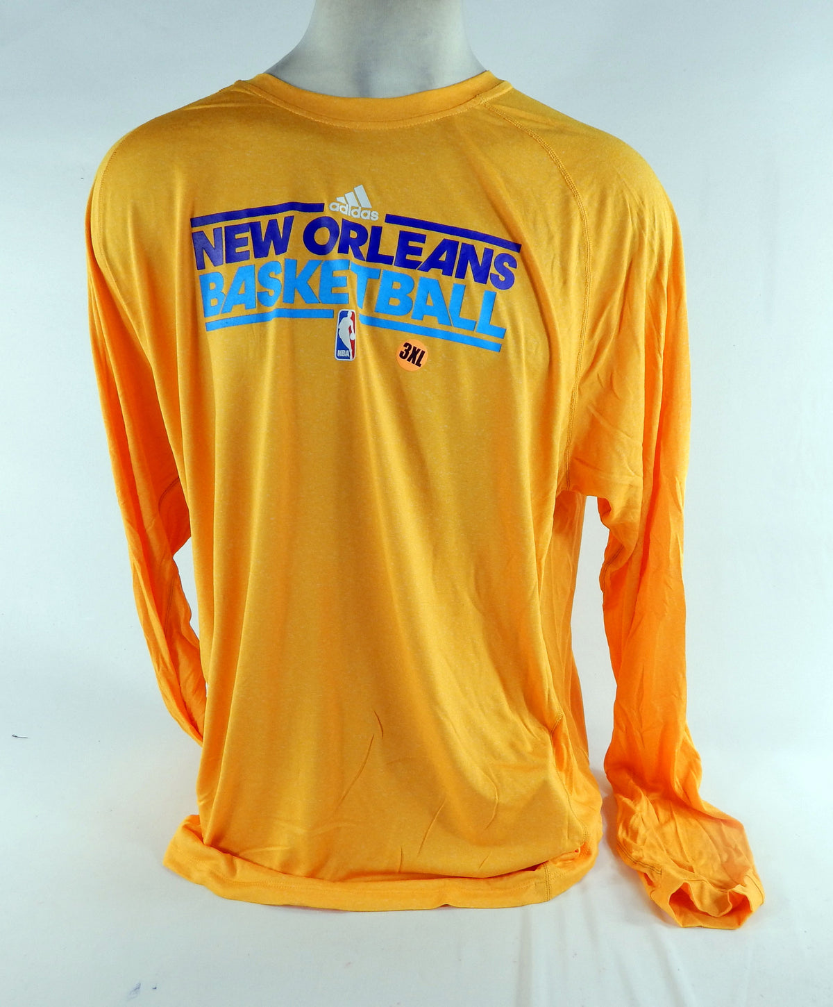 2011-12 New Orleans Hornets Team Issued Yellow LongSleeve Training Shirt 3XLT 93