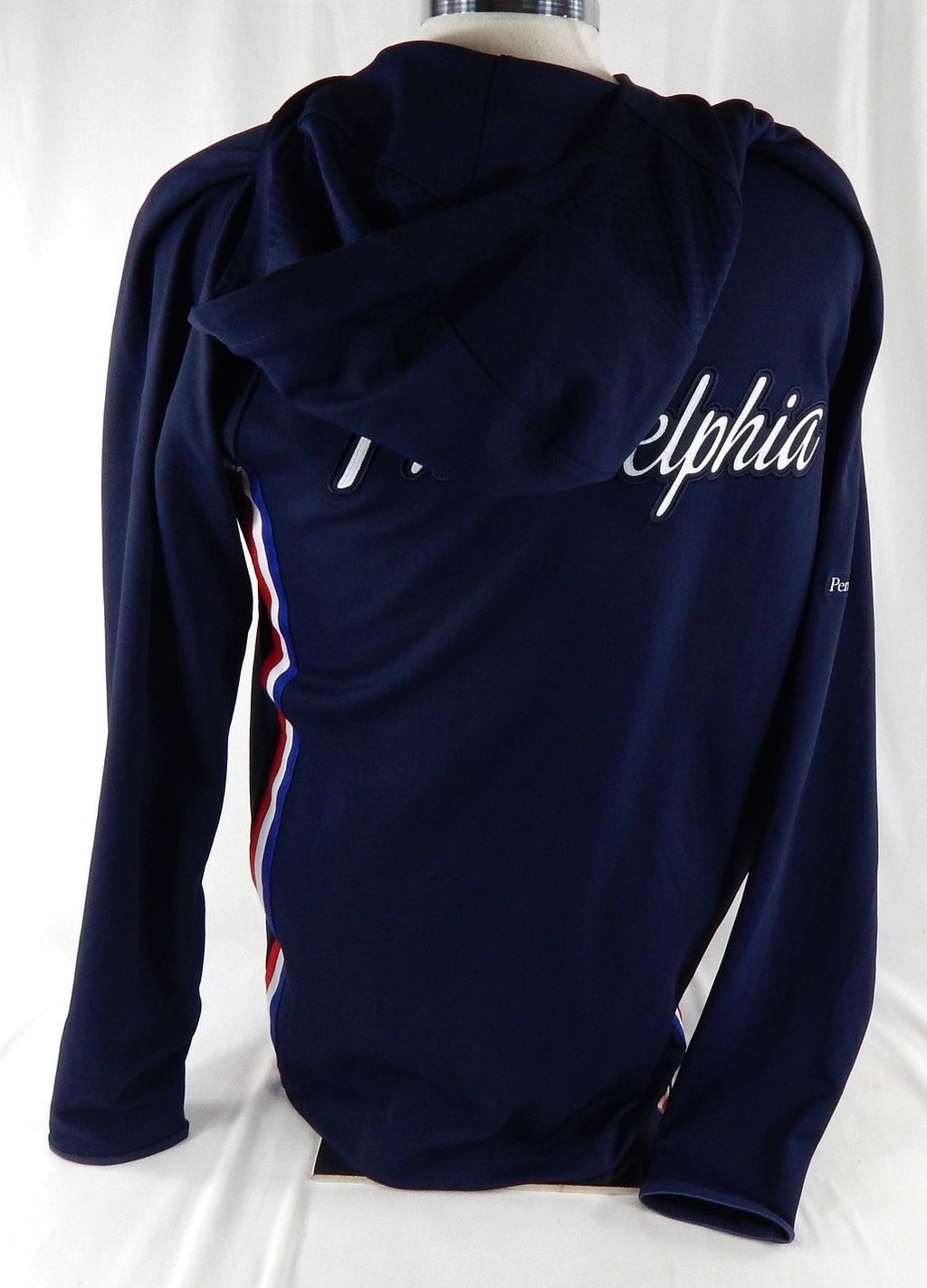 2025-26 Philadelphia 76ers Dalen Terry #14 Game Used Navy WU Jacket City 46 Pic2