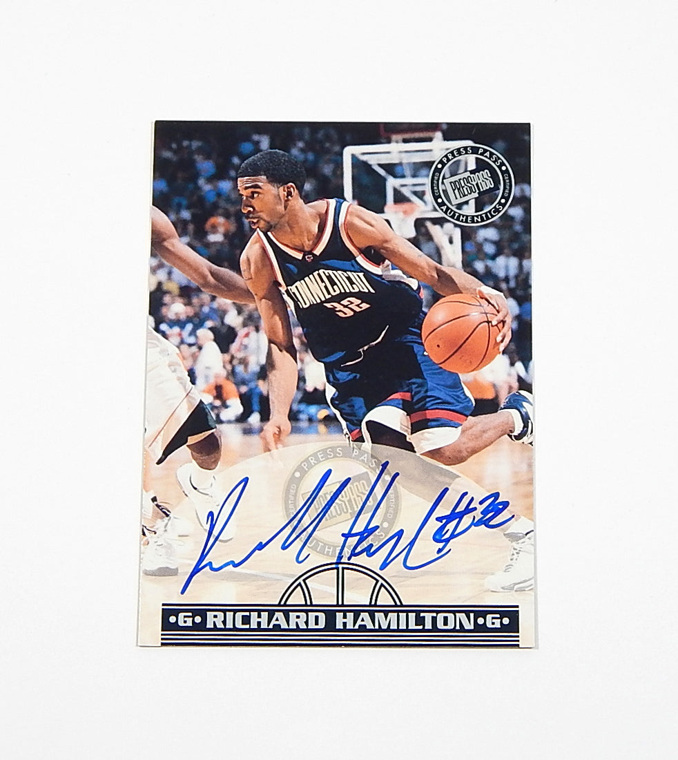 1999 Press Pass Authentics Autographs Rip Hamilton #6 On Card Auto