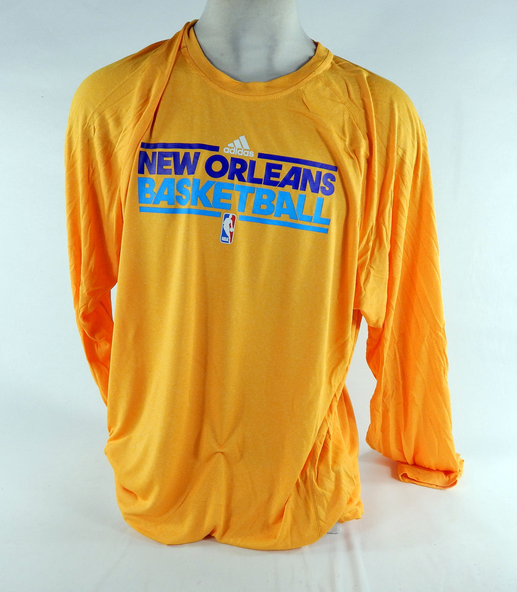2011-12 New Orleans Hornets Team Issued Yellow LongSleeve Training Shirt 3XLT 94