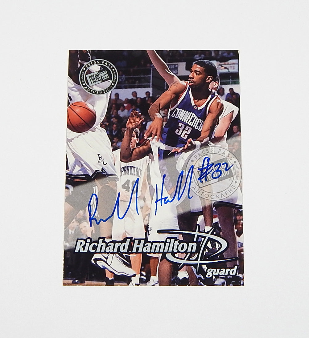 1999 Press Pass Autographs Rip Hamilton #7 On Card Auto