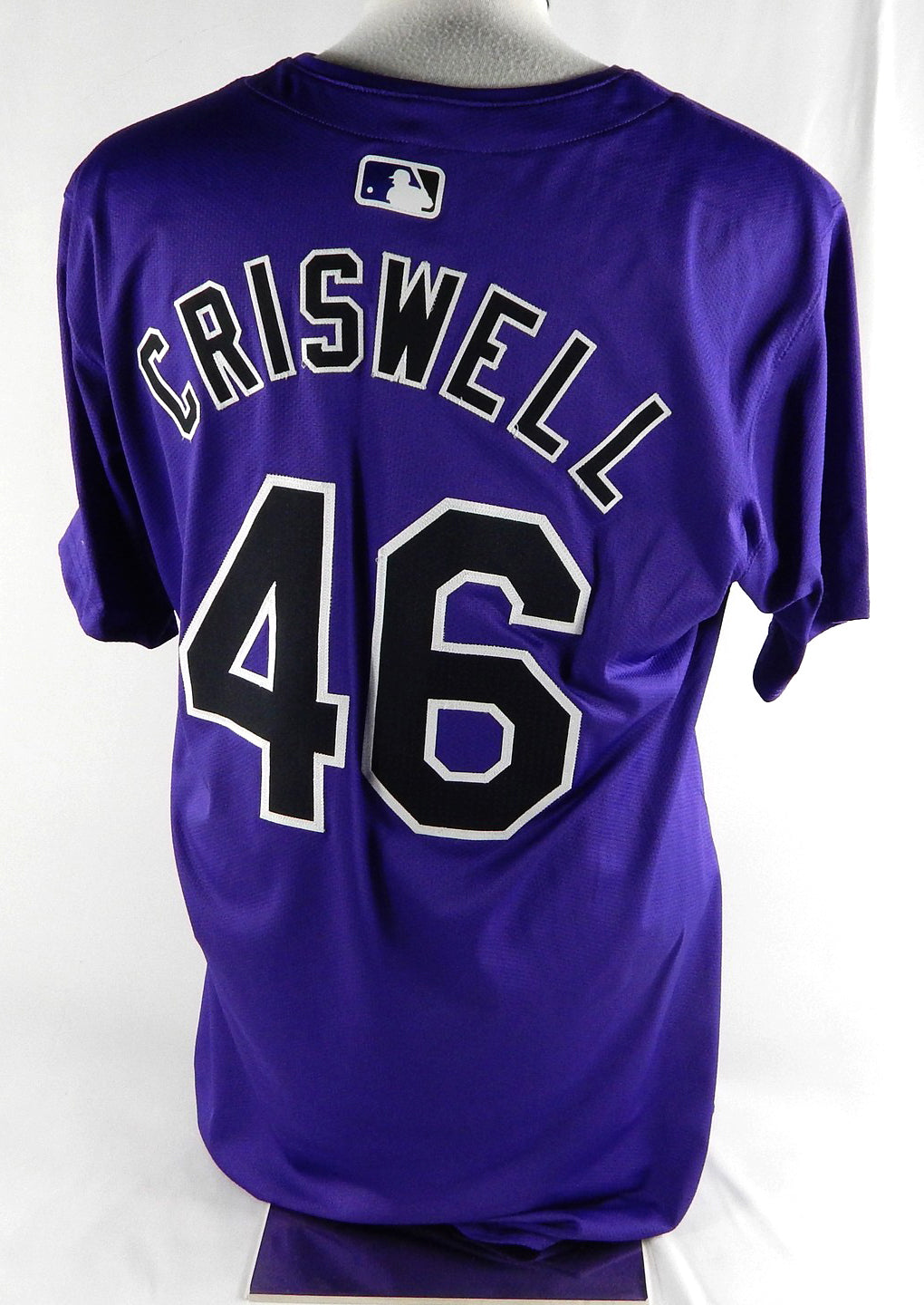 2024 Colorado Rockies Jeff Criswell #46 Game Issued Pos Used Purple Jersey 46 16 Pic2