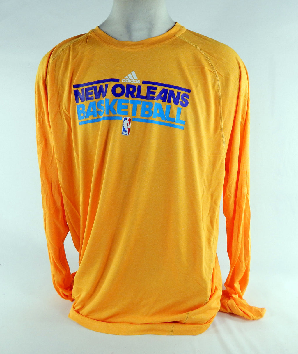2011-12 New Orleans Hornets Team Issued Yellow LongSleeve Training Shirt 3XLT 96