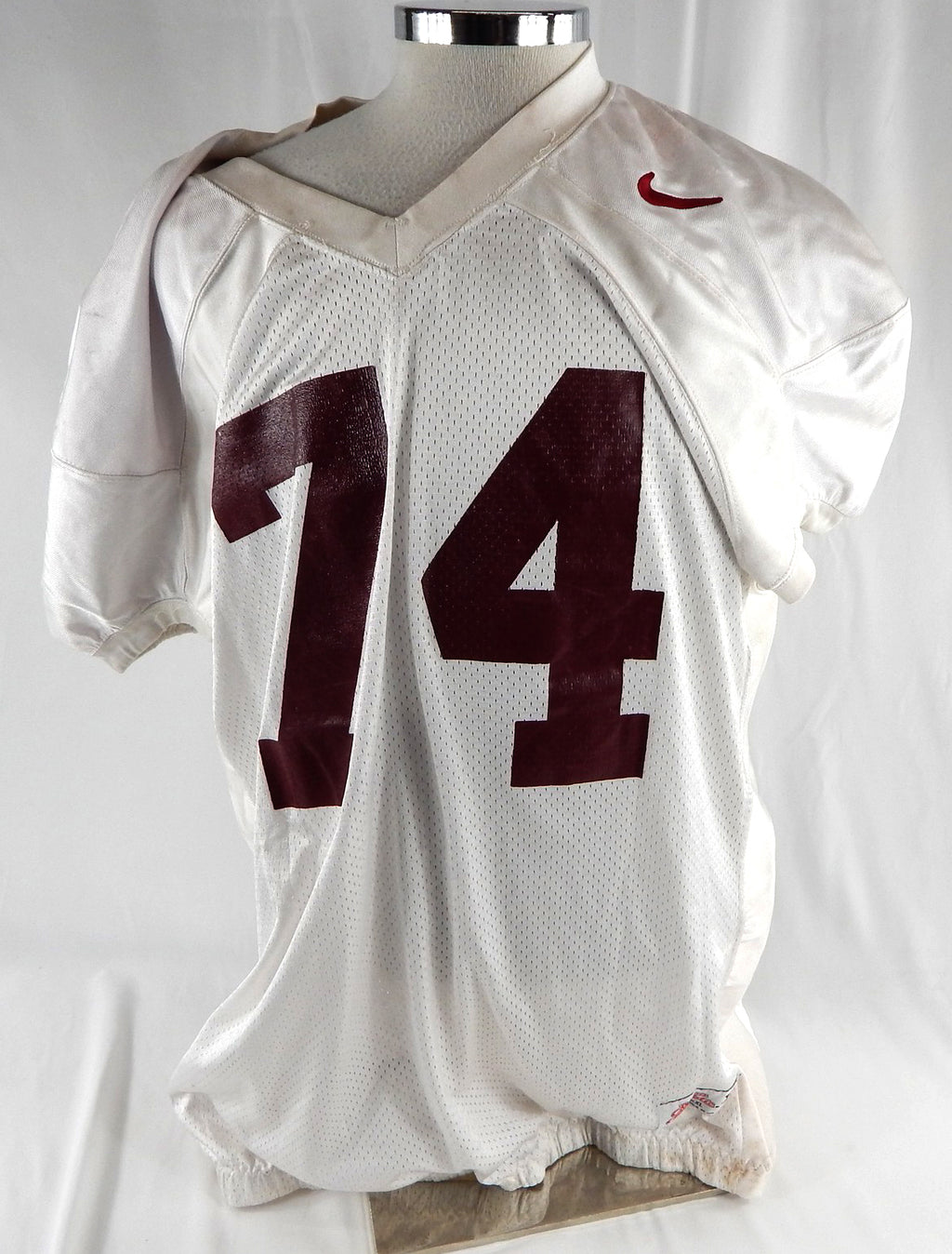 1990s Alabama Crimson Tide #74 Game Used White Practice Jersey XXXL 654