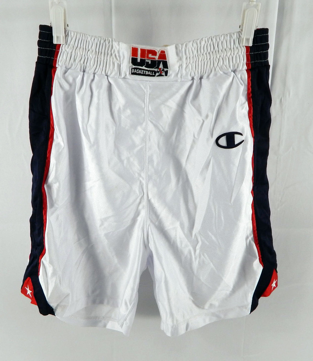 1990s Team USA Basketball Game Issued White Shorts 36 786