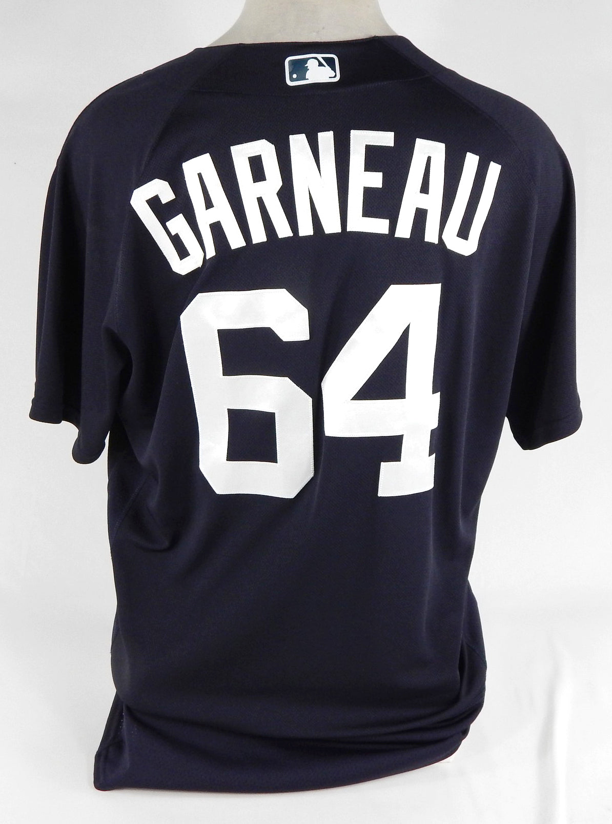 2022 Detroit Tigers Dustin Garneau #64 Game Issued Pos Used Blue Jersey ST BP 6