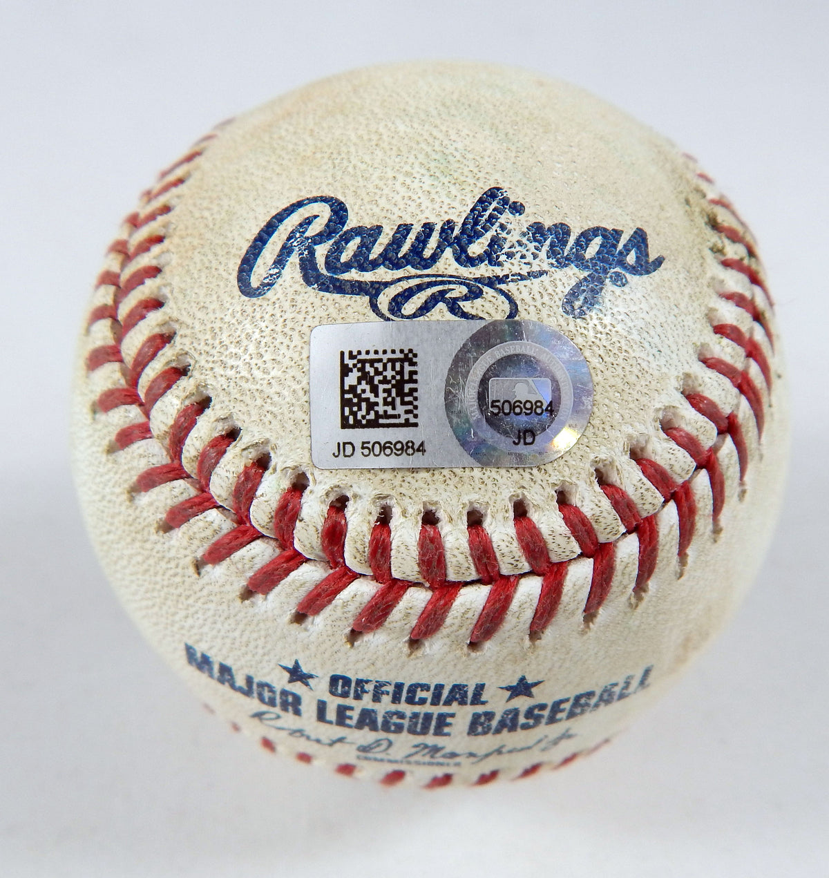 2023 White Sox National Game Used Baseball Joan Adon Elvis Andrus GO Double Play Pic2