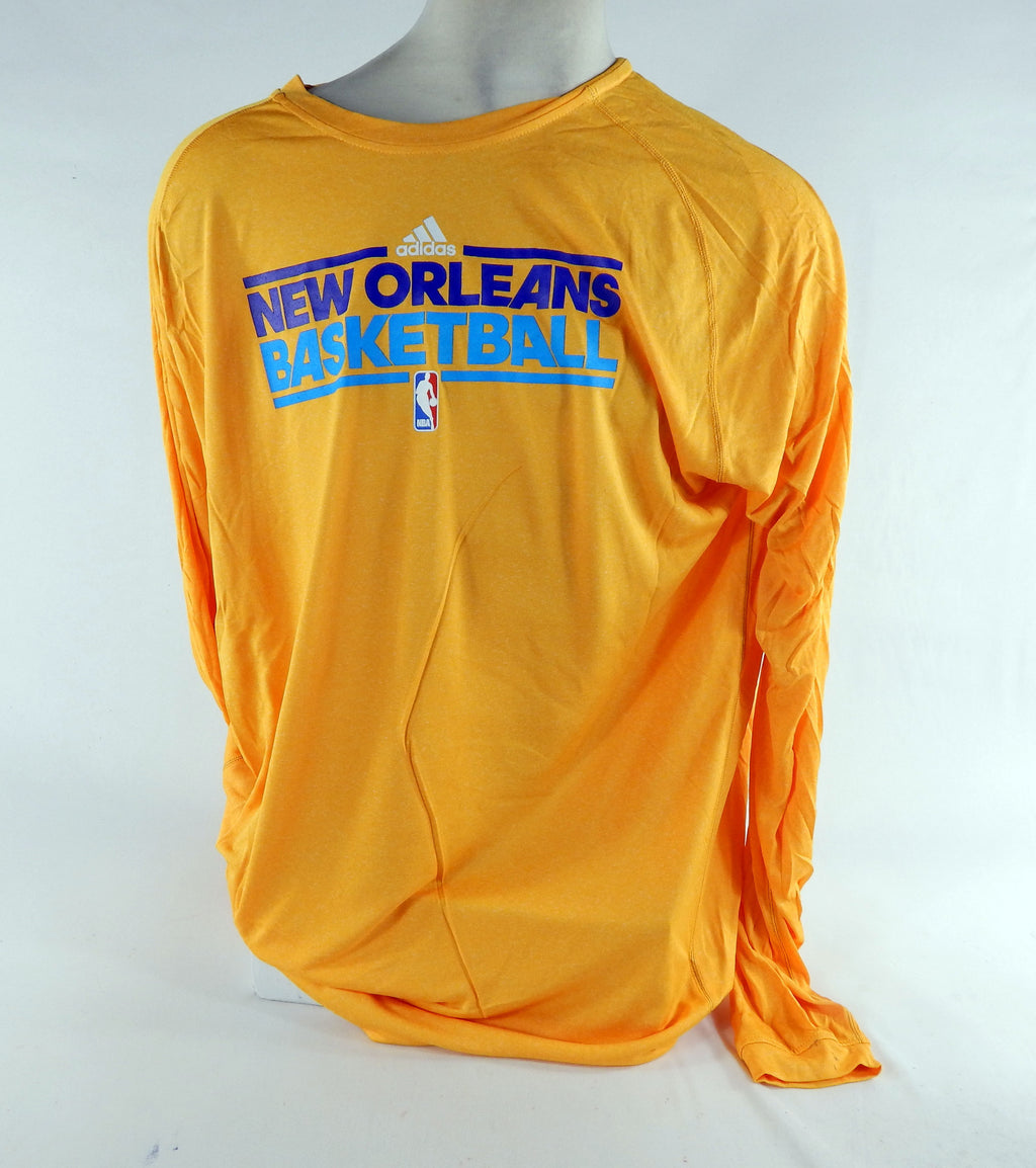 2011-12 New Orleans Hornets Team Issued Yellow LongSleeve Training Shirt 3XLT 97