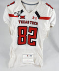 2018 Texas Tech Red Raiders #82 Game Issued Pos Used White Jersey 150 P NP R 64