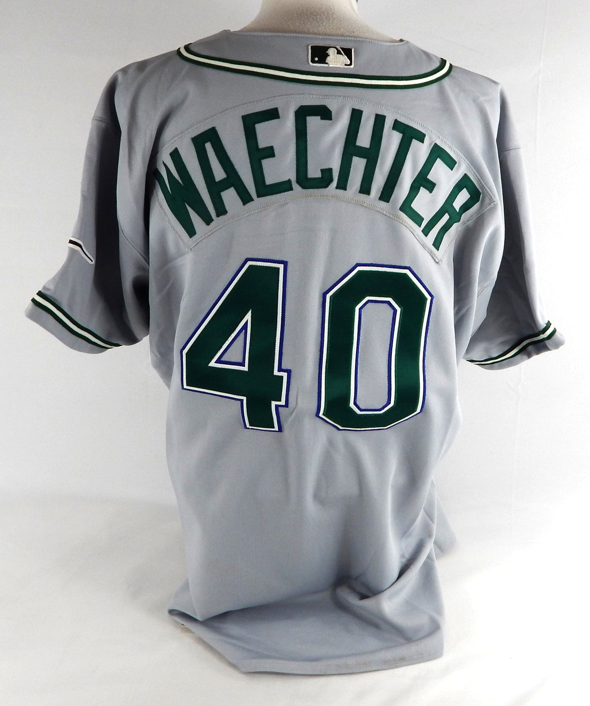 2003-04 Tampa Bay Devil Rays Doug Waechter #40 Game Issued Grey Jersey 50 492 Pic2