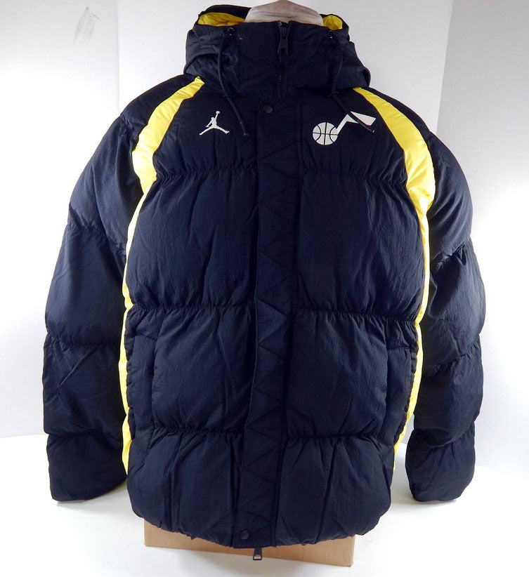 2023-24 Men's Utah Jazz Black Puffer Jacket Jordan FB2018-010 NWT M 05S
