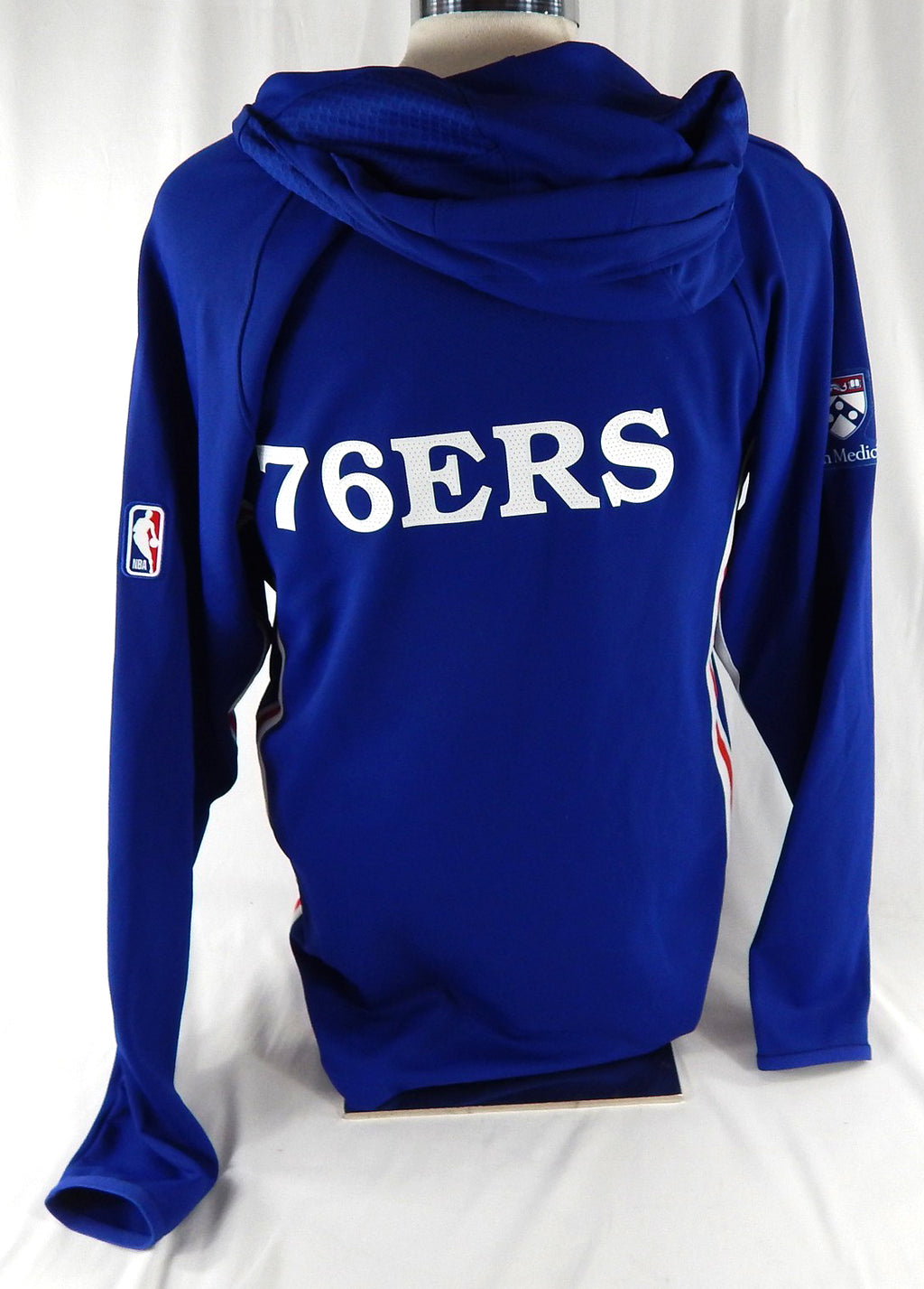 2025-26 Philadelphia 76ers Dalen Terry #14 Game Used Blue Warm Up Jacket L 449 Pic2